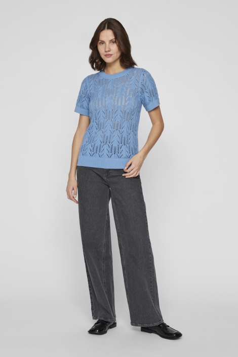 Vila vicotti s/s o-neck knit top - noos